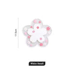 serviettes table moderne rose clair blancs fleurs paillettes translucides silicone anti dérapantes