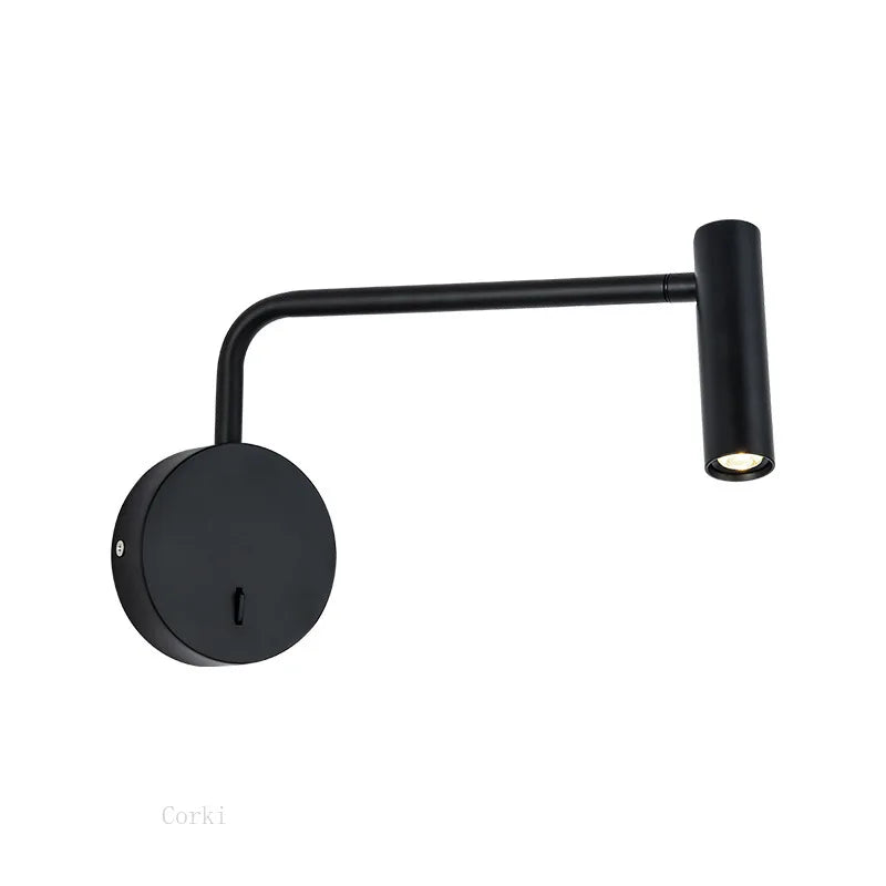 lampe murale moderne or blanc noir minimaliste interrupteur mural articulée éclairage chambre entrée
