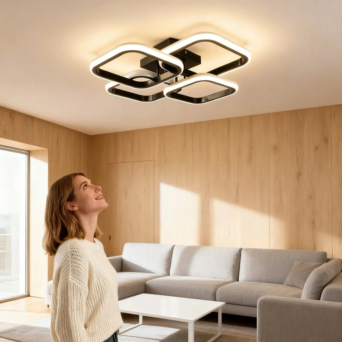 lampe moderne minimaliste noir blanc éclairage intérieur salon chambre