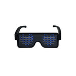 lunettes led rouges bleues vertes modernes technologiques occasion fête anniversaire mariage noël