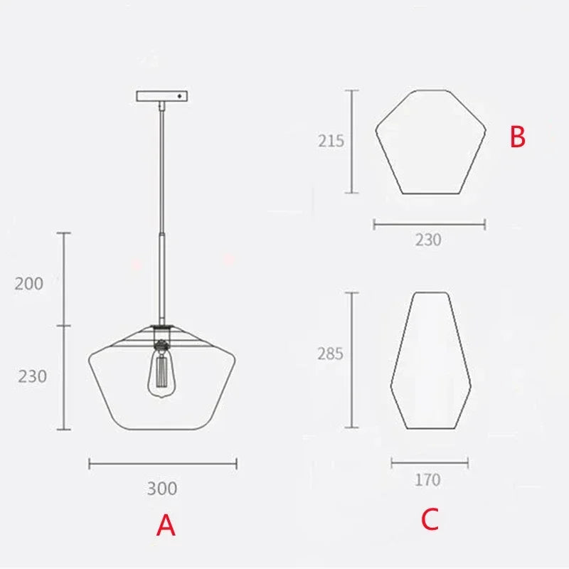 lampe suspendue moderne transparente chaîne dorée ampoule incluse flux lumineux variable certifications multiples sécurité