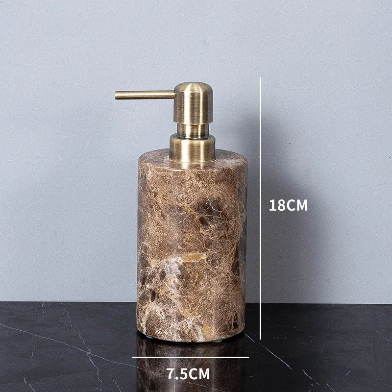ensemble salle bain marbre moderne pot brosse dents porte savon distributeur savon boîte mouchoirs