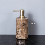 ensemble salle bain marbre moderne pot brosse dents porte savon distributeur savon boîte mouchoirs