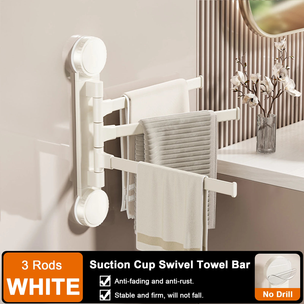porte serviettes pliable moderne aluminium blanc texture tissée adhésif salle bains brosse dents serviettes