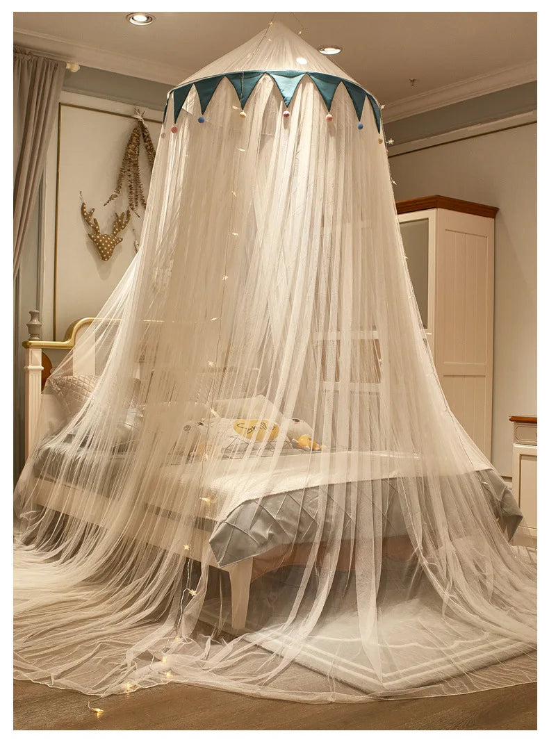 Moustiquaire dôme polyester pour lit bébé romantique, déco et protection