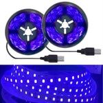 ruban led uv bleu perforé moderne adhésif câble usb 5v 60leds