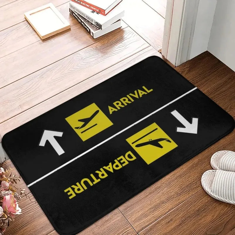 tapis moderne avions lettres bienvenue départures antidérapant résistant extérieur salon