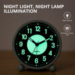 horloge table vintage sans tic tac piles lumineuse noir rose vert glow