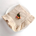 serviettes table coton doux gris orange bleu rose beige vert modernes élégantes pack 4PCS