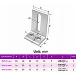 supports d'angle argenté équerres d'angle industriels plats opaques aluminium bricolage travail bois fixations