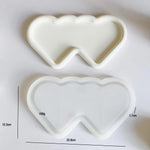 plateau silicone blanc moderne lisse décoration maison conteneur bonbons pot fleurs cadeau