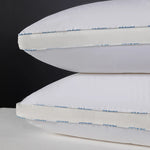 oreiller polyester blanc uni moderne 48x74cm literie voyage douillet orthopédique stripe