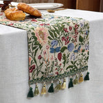 tableau decoratif boheme pompons motifs floraux table restaurant halloween noel