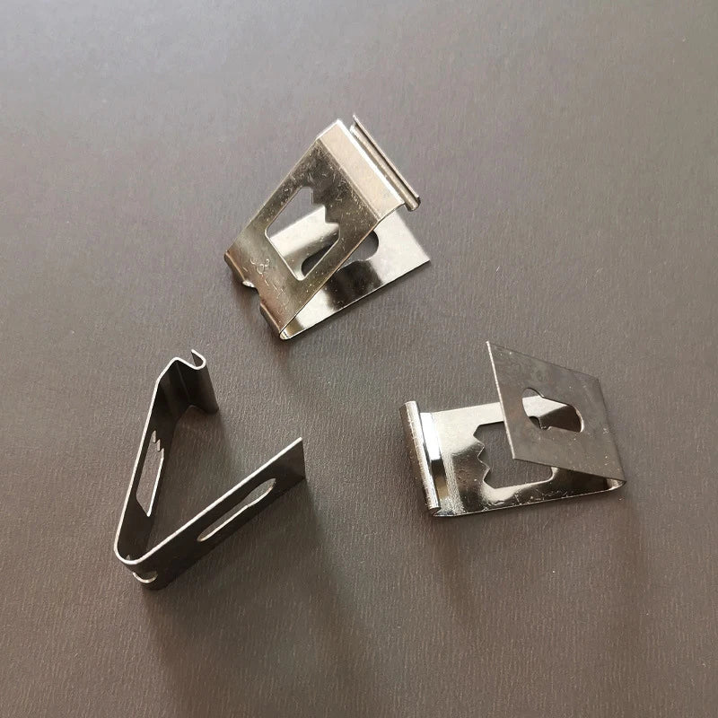 clips métalliques argentés modernes photo cadre attaches crochets ressorts fonctionnels bricolage travail bois
