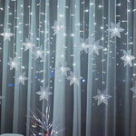 guirlande lumineuse flocons neige blanc multicolore moderne modes 3m5 96 led decoration festiveextérieurintérieur