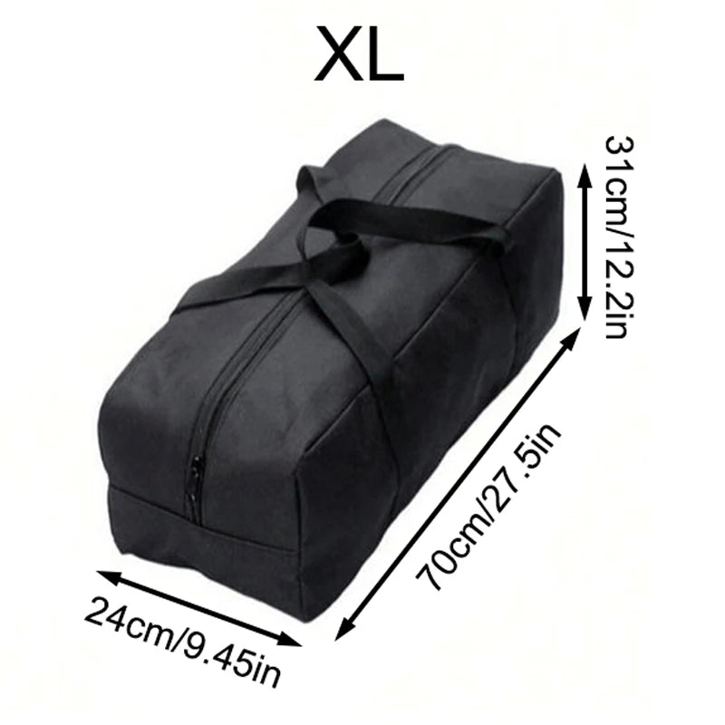sac transport oxford noir pratique robuste réutilisable bandes velcro poignées fermeture glissière