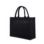 sac main jute noir utilitaire réutilisable pliable mariage festif organisateur cadeaux