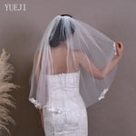 voile mariée blanc broderies florales classique monocouche translucide femme soirée