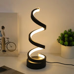 lampe table spirale moderne noire veilleuse dessin animé câble usb certifiée rohs fcc