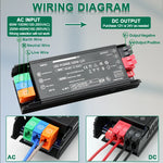 transformateur alimentation led 12v 24v 60w 100w 200w 300w 400w noir industriel adjustable