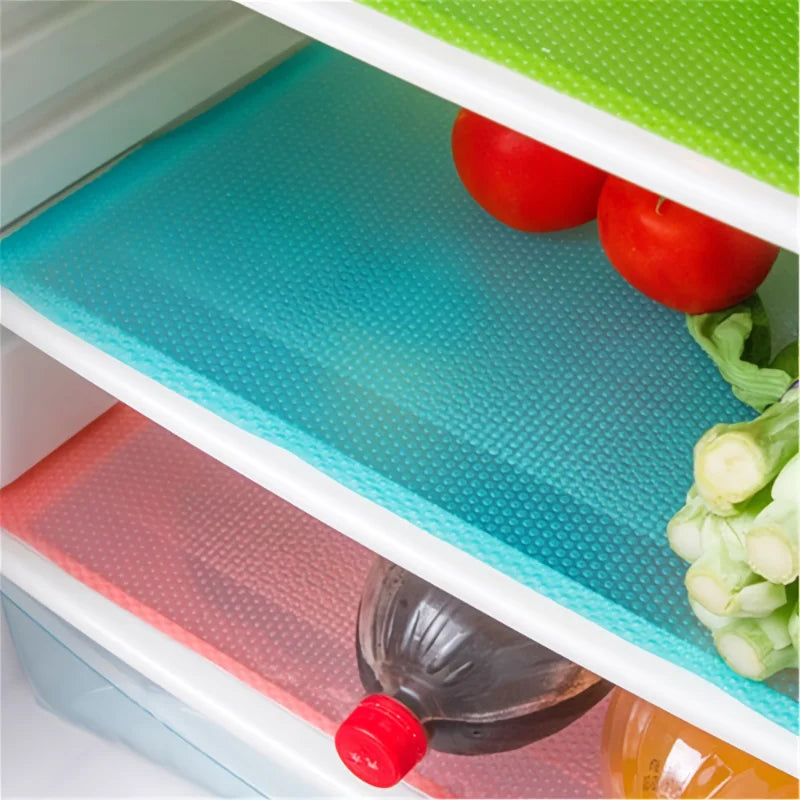 tapis protection réfrigérateur anti dérapant moderne bleu rose vert transparents