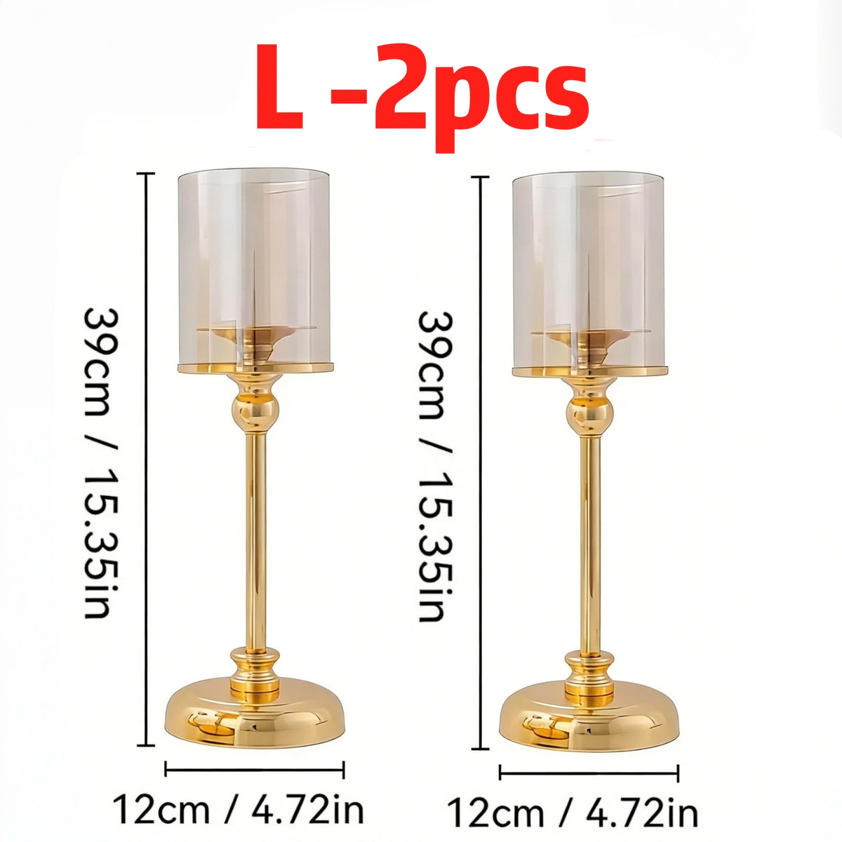 bougeoirs or transparents classiques supports bougies mariage fêtes tables