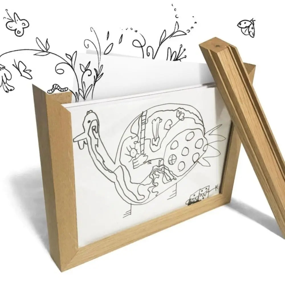 cadres photo bois enfants dessins animaux paysages aimants minimaliste rustique