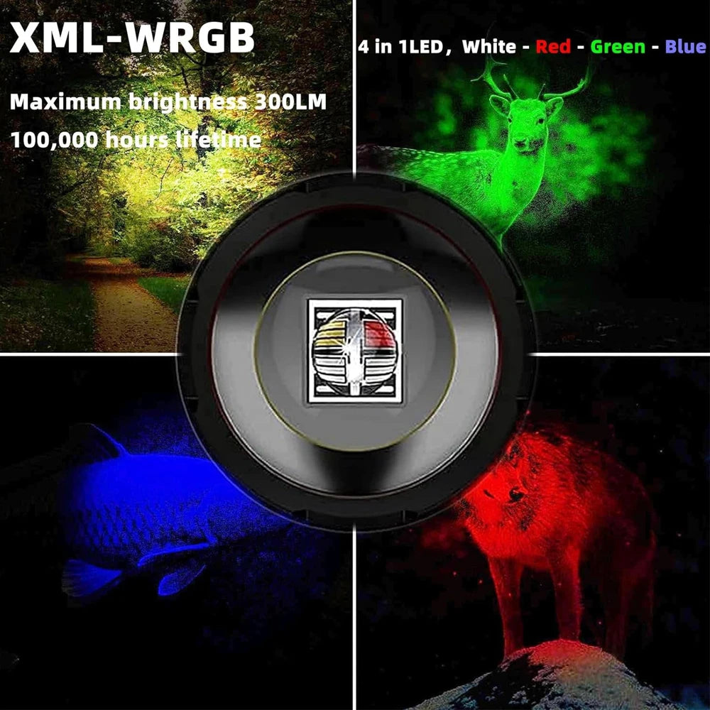 lampe torche led zoomable noir texturé moderne cordelette cache protection lumière intense pêche astronomie