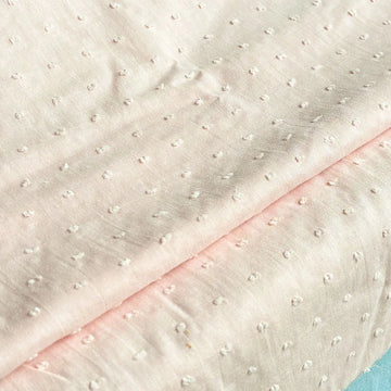 tissu coton points ronds noir blanc rose clair vert jaune bleu violet texturé opacité