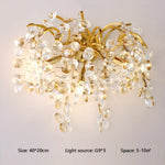 applique murale led dorée branches stylisées contemporaine élégante éclairage quotidien fixée mur 15 30m²