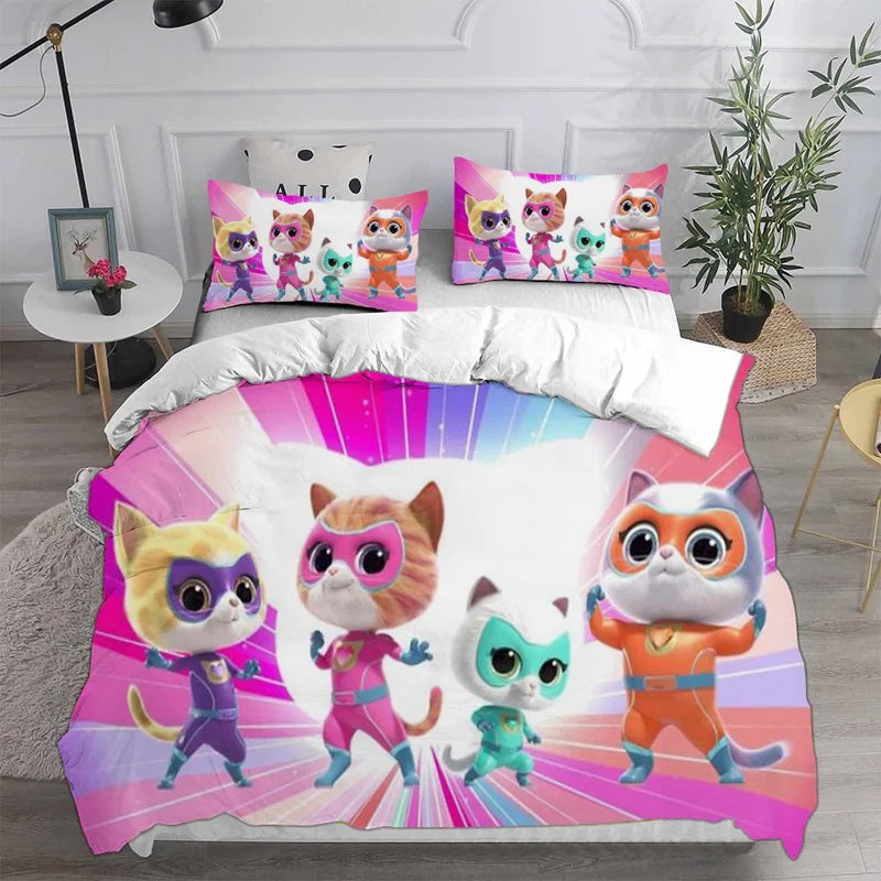 Housse de couette chaton design impression 3D