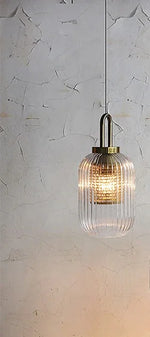 lampe suspendue transparente dorée rayures horizontales moderne filament câble électrique 90v 260v 249lm 2000lm