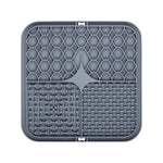tapis jeu chien orange bleu vert gris texture nid d'abeille moderne distractive grains maïs