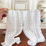 rideau classique or rayures blancs accessoires poupée 12èmes fixations enfants six douze ans