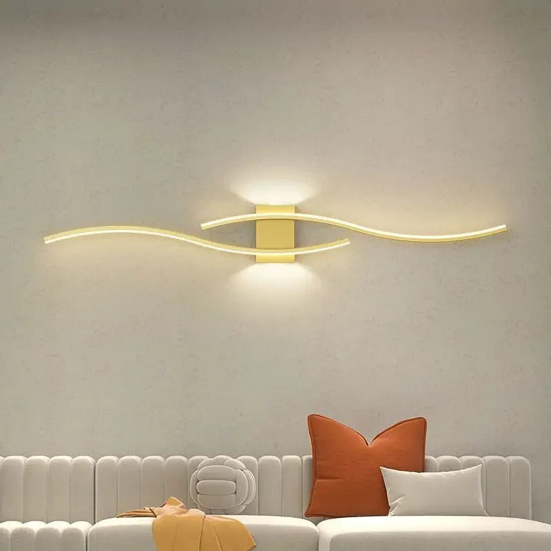 lampe murale led moderne or noir blanc minimaliste cuisine salle manger