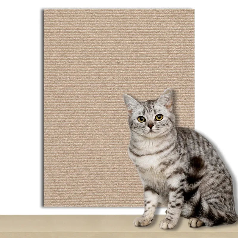 grattoir chats texture grattable beige clair adhésif moderne protection meubles 30x100cm