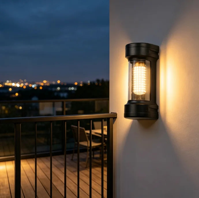 applique murale moderne éclairage extérieur résistante l'eau lumière led noir transparent okolets facile