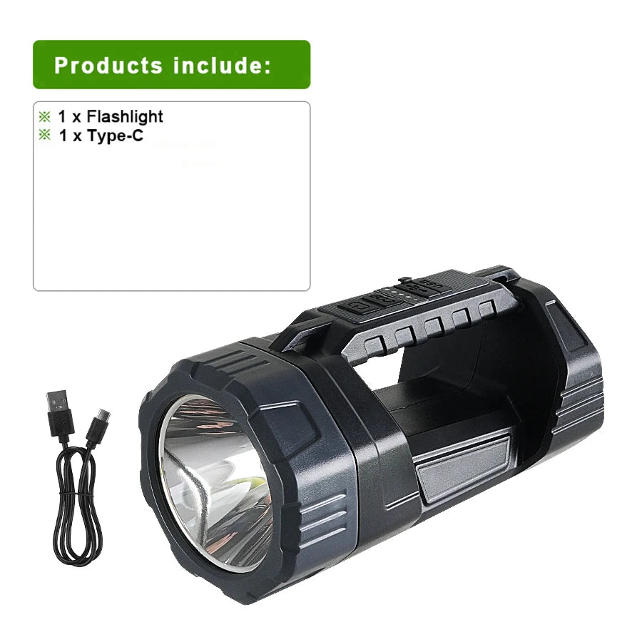 lampe torche rechargeable led solaire usb super lumineuse fishing hunting travail