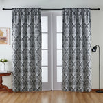 rideau gris floral opacité classique polyester moderne maison