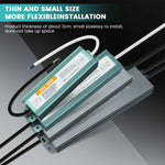 alimentation led étanche transformateur extérieur aluminium gris pilote dc 12v 24v éclairage