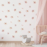 stickers muraux fleurs modernes adhésifs pvc décoratifs pépinière maternelle simple feuilles floraux