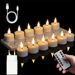 bougies led sans flamme rechargeables blanc modernes télécommande décoration maison 80h autonomie 5mètres distance