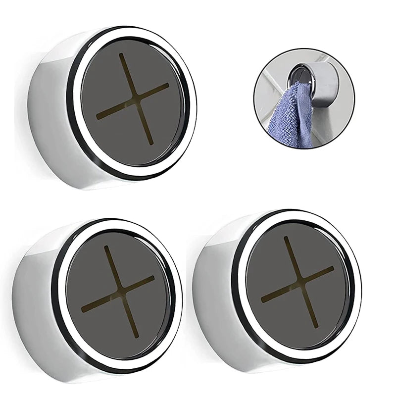 porte serviettes mural adhésif argenté noir croix moderne minimaliste silicone abs pvc