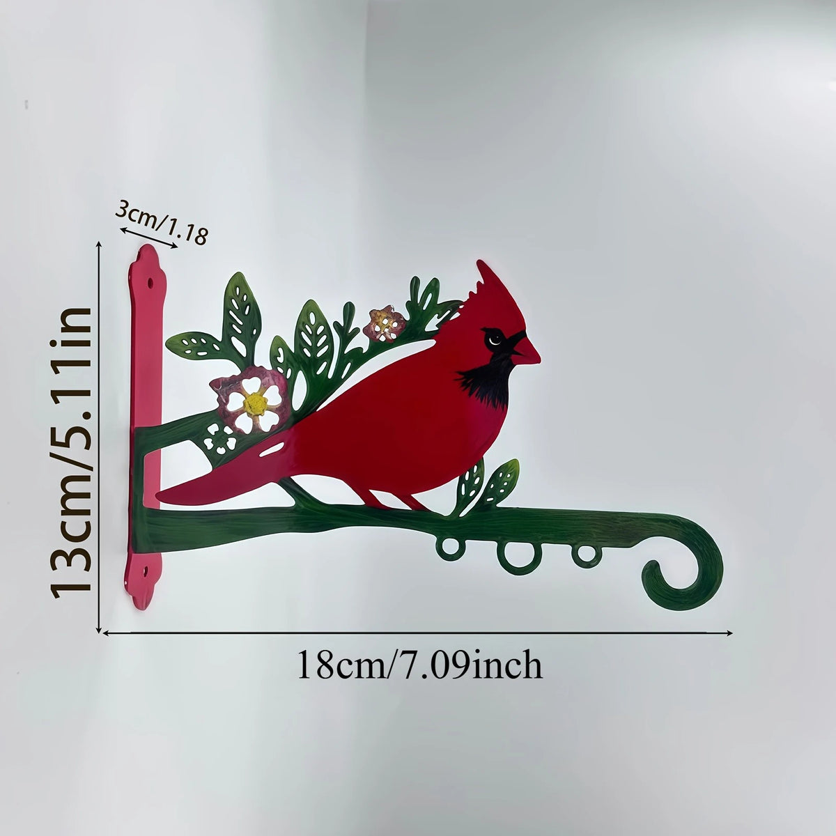 support mural rustique oiseaux cardinaux panier fleurs abri nourriture vis decorationextérieur