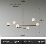 suspension lumineuse moderne sphères blanches structure noire led neutre lumière blanc noir