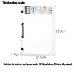 boîte rangement transparente documents clips moderne organisation dossiers a4 a5 plastique durable portable