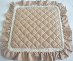 coussin carré blanc motif géométrique mousse pu coton lavable vintage adhésif