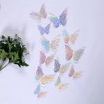 papillons décoratifs multicolores ornements floraux adhésifs diy gâteaux cupcakes boîtes cadeaux chambre coucher