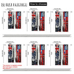 rideaux drapeaux britanniques union jack cabine téléphonique big ben deux pièces polyester moderne