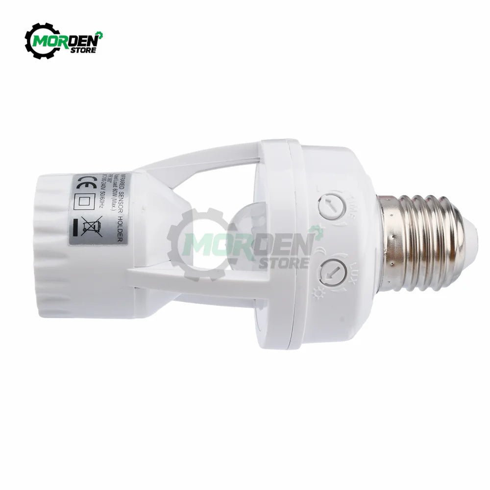 convertisseur led e27 pire capteur mouvement douille lampe moderne instruction blanc